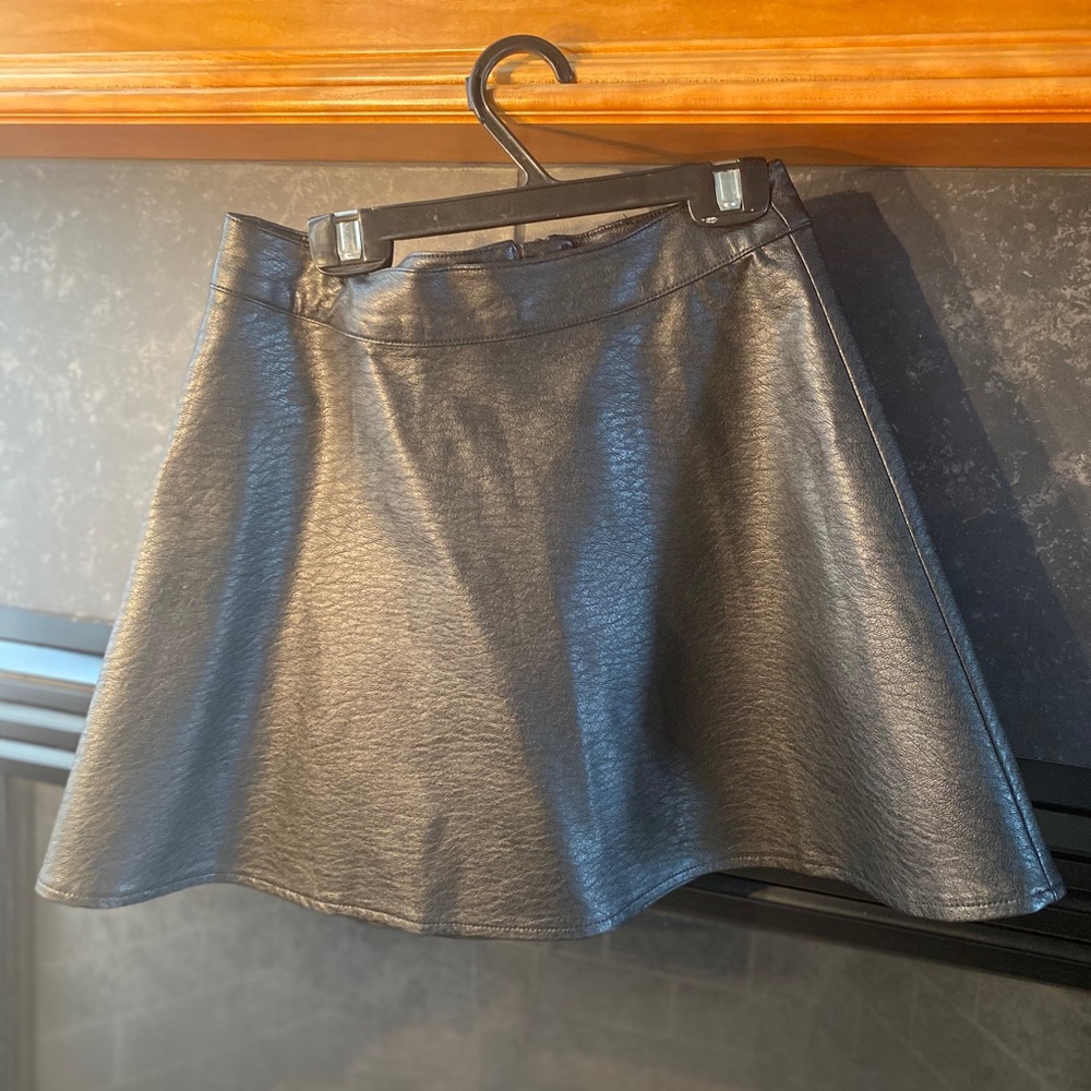 Faux leather skirt